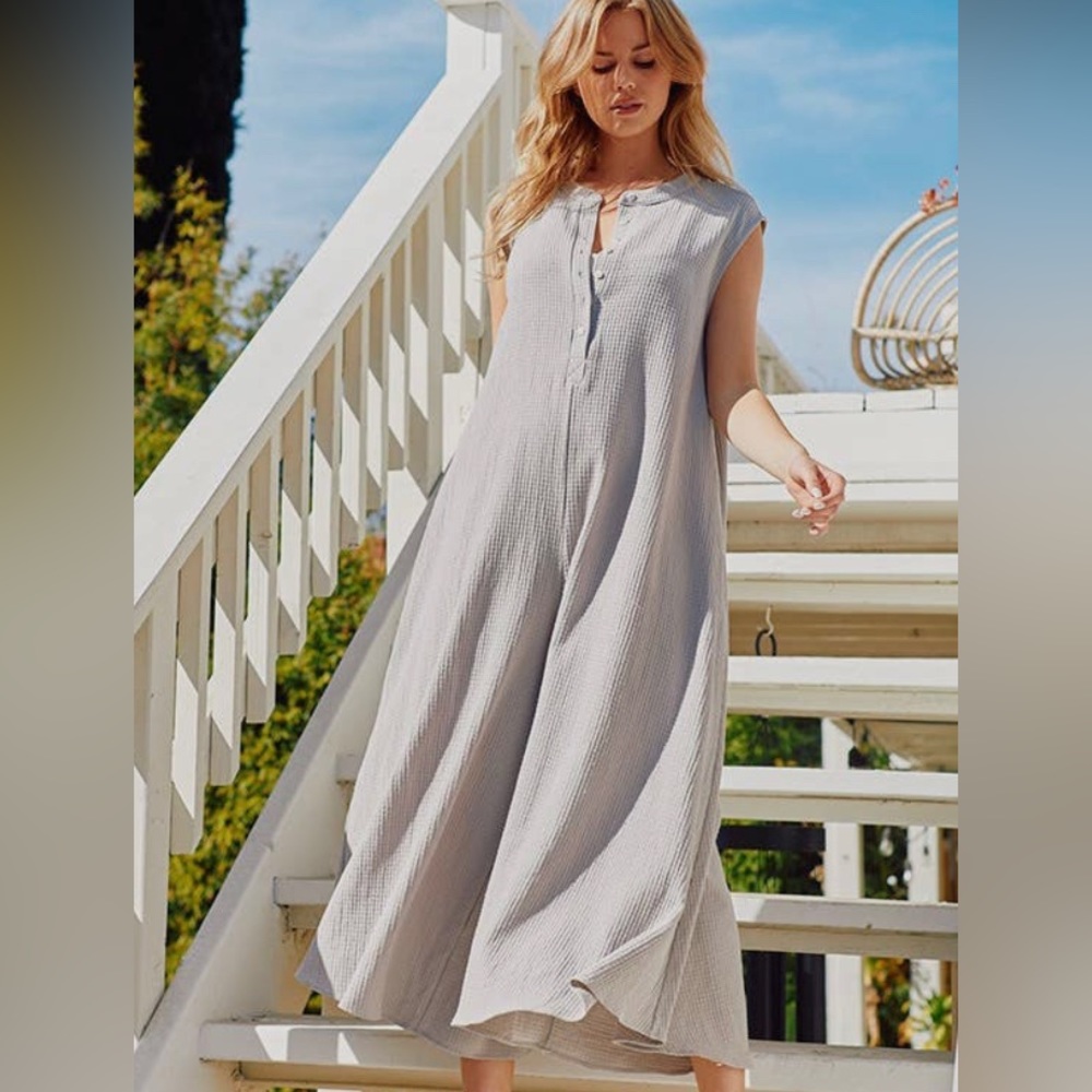 Gauze Material Sleeveless Jumper